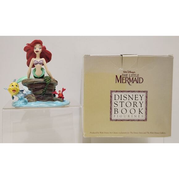 The Little Mermaid Disney Story Book Figurine Ariel Watched Him From A Distance - Picture 1 of 16
